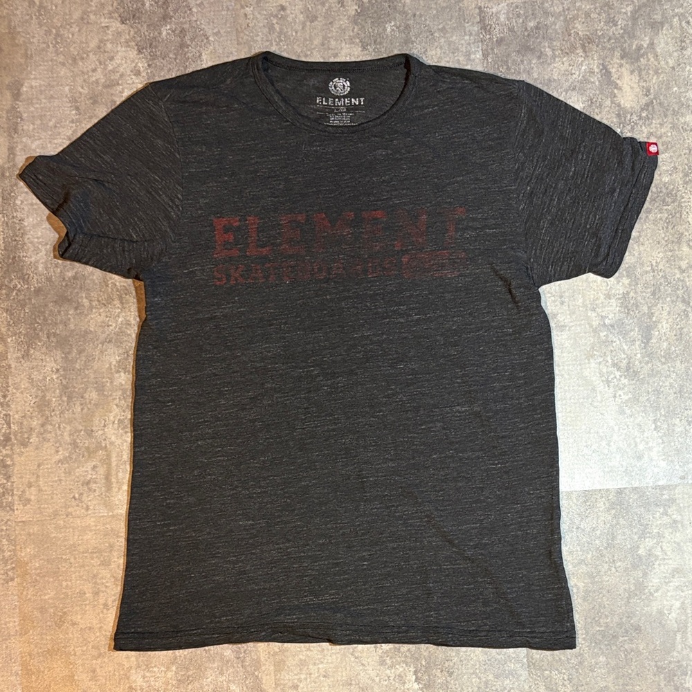 Element Men's Black T-Shirt Faded Large